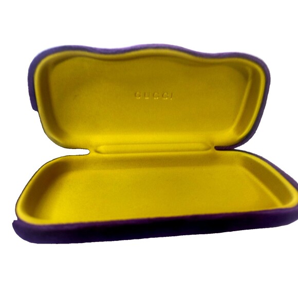 Gucci Velvet Sunglasses Eyeglasses EMPTY Case Clamshell Authentic Purple Felt - Picture 2 of 6
